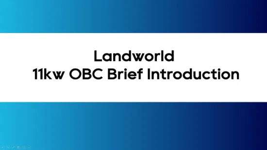 Landworld 11kw OBC 켜짐